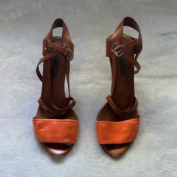 Vintage Ralph Lauren Purple Label Collection Strappy Heels